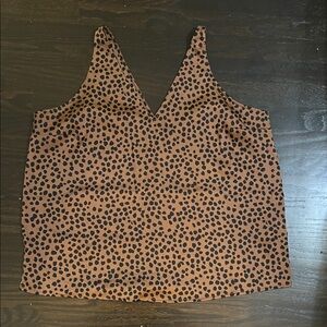 Old Navy Brown and Black Spotted Camisole